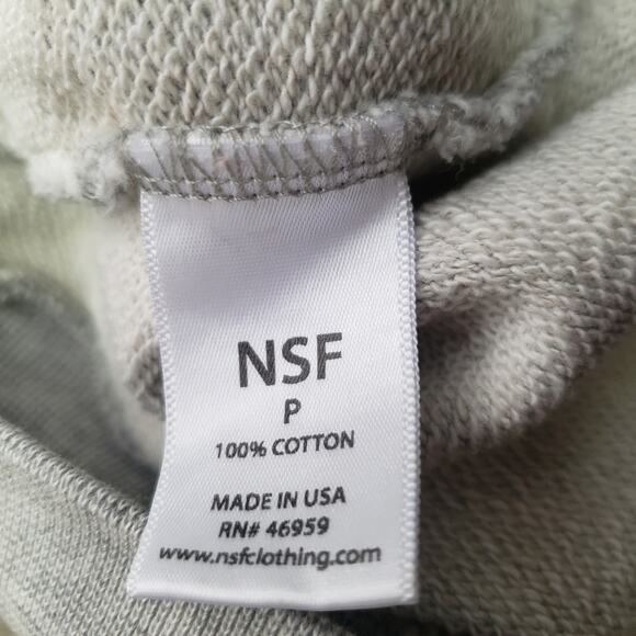 NSF enzo hoodie grey with denim side tie XS - Picture 5 of 7
